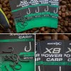Куки единични MATRIX X8 X-Power Carp Barbless Eyed