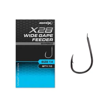 Куки единични MATRIX X2B Wide Gape Feeder Barbed