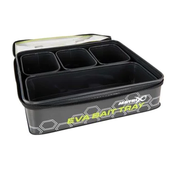 Чанта за стръв MATRIX Eva Bait Tray With 4 Tubs