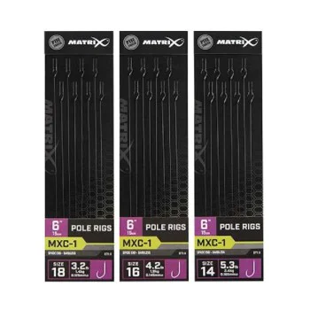 Вързани куки MATRIX MXC-1 Barbless Standard Rig