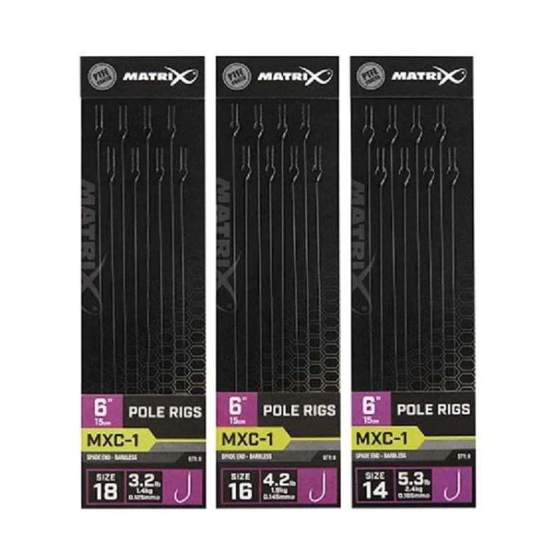 Вързани куки MATRIX MXC-1 Barbless Standard Rig
