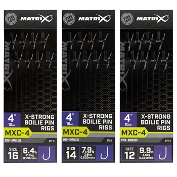 Вързани куки MATRIX MXC-4 4' X-Strong Boilie Pin Rigs