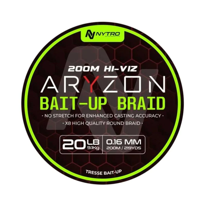 Плетено влакно NYTRO Aryzon Hiviz Bait Up Braid 0.16mm 200m