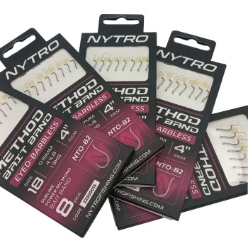 Вързани куки NYTRO Method Bait Band 4inch 10cm NTO-B2