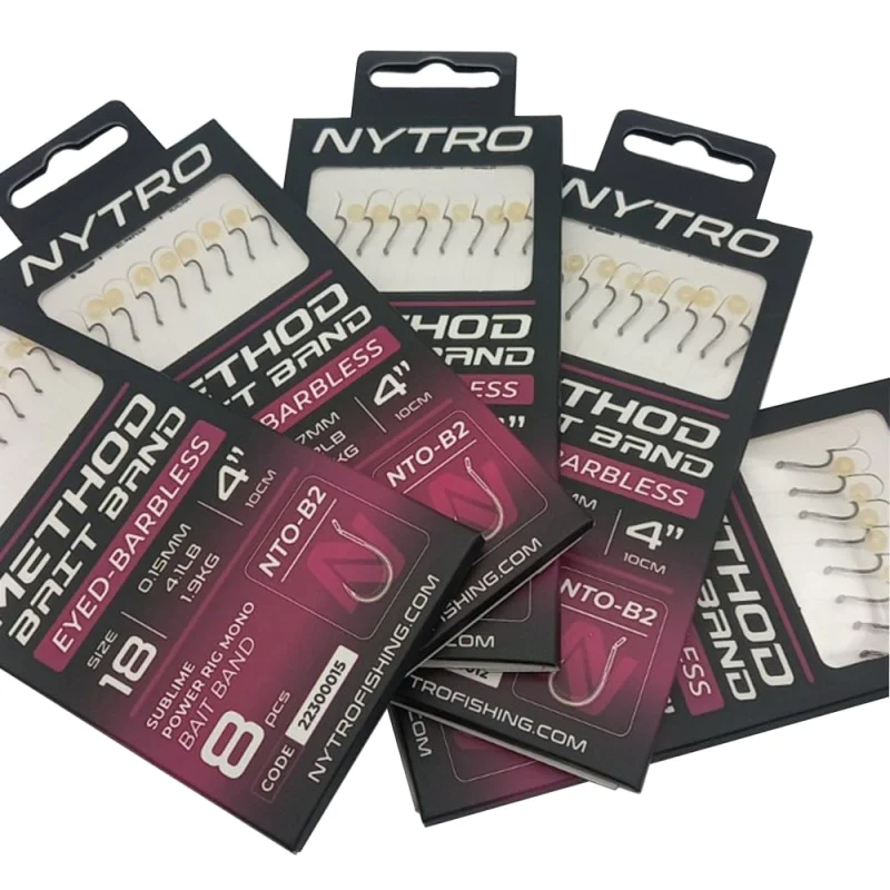 Вързани куки NYTRO Method Bait Band 4inch 10cm NTO-B2