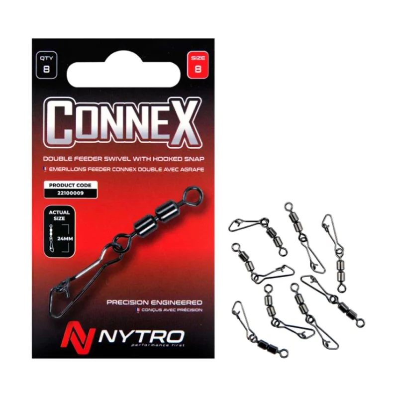 Вирбел с карабина NYTRO Double Feeder-Swivel-Hooked Snap