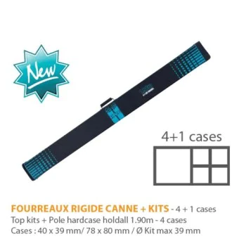 Твърд калъф - топ сети и щека RIVE Top Kits - Pole Hardcase Holdall 1.90m