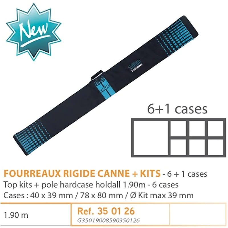 Твърд калъф за щека и топ сети RIVE Top Kits - Pole Hardcase Holdall 1.90m 6 + 1