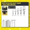 Карабинка с вирбел SPRO Matte Black Easy Snap Rolling Swivel