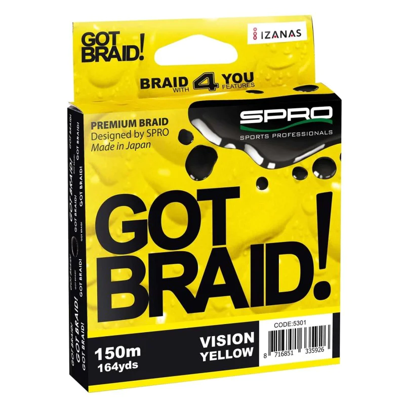Плетено влакно SPRO Got Braid - Yellow