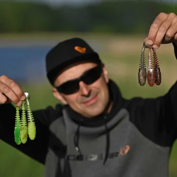 Силиконова примамка SAVAGE GEAR Gobster Shad 9cm 9g Motoroil UV 5pcs