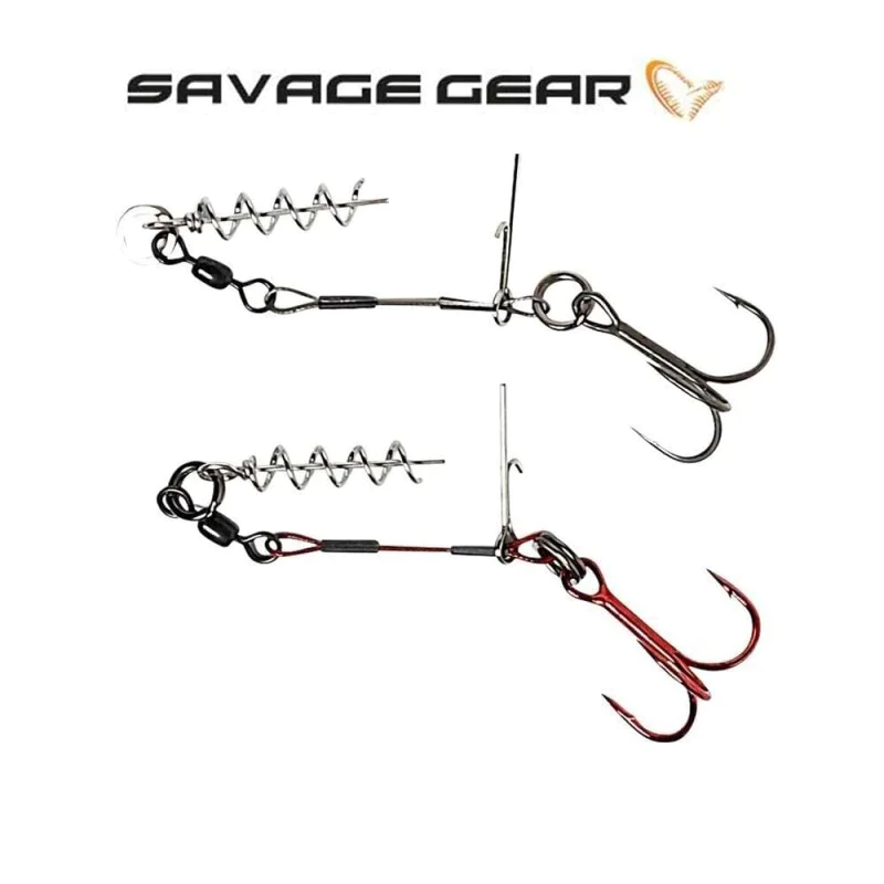Стингер SAVAGE GEAR Carbon49 Corkscrew Stinger #1/0 23kg 2pcs