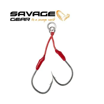 Асист куки SAVAGE GEAR Bloody Assist Hook J Double Asymmetric