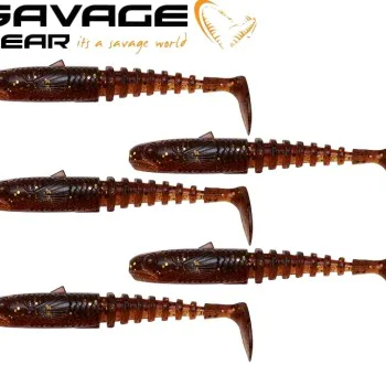 Силиконова примамка SAVAGE GEAR Gobster Shad 7.5cm 5g Motoroil UV 5pcs
