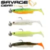 Силиконова примамка SAVAGE GEAR Fat Minnow T-Tail RTF 9cm 7g + 7.5g #2/0 Sinking Darkwater Mix