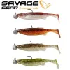 Силиконова примамка SAVAGE GEAR Fat Minnow T-Tail RTF 7.5cm 5g + 7.5g #1/0 Sinking Clearwater Mix