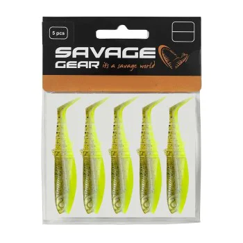 Силиконова примамка SAVAGE GEAR Cannibal Shad 10cm 9g Green Pearl Yellow 5pcs