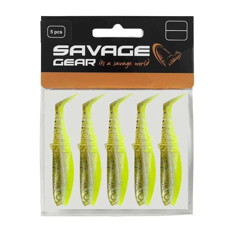 Силиконова примамка SAVAGE GEAR Cannibal Shad 10cm 9g Green Pearl Yellow 5pcs