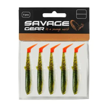 Силиконови примамки SAVAGE GEAR Cannibal Shad 10cm 9g Olive Hot Orange 5pcs
