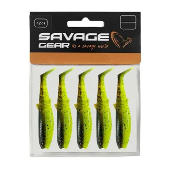 Силиконова примамка SAVAGE GEAR Cannibal Shad 10cm 9g Chartreuse Pumpkin 5pcs
