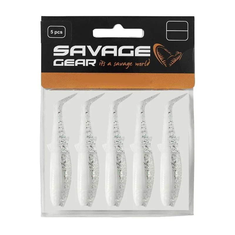 Силиконова примамка SAVAGE GEAR Cannibal Shad 10cm 9g White Flash 5pcs