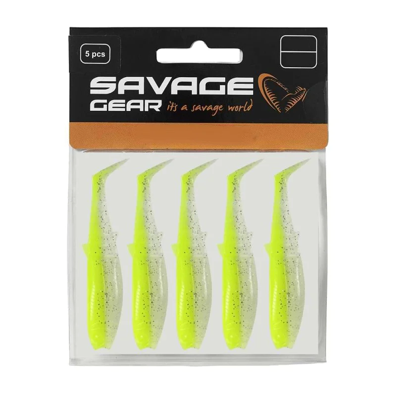 Силиконова примамка SAVAGE GEAR Cannibal Shad 10cm 9g Fluo Yellow Glow 5pcs