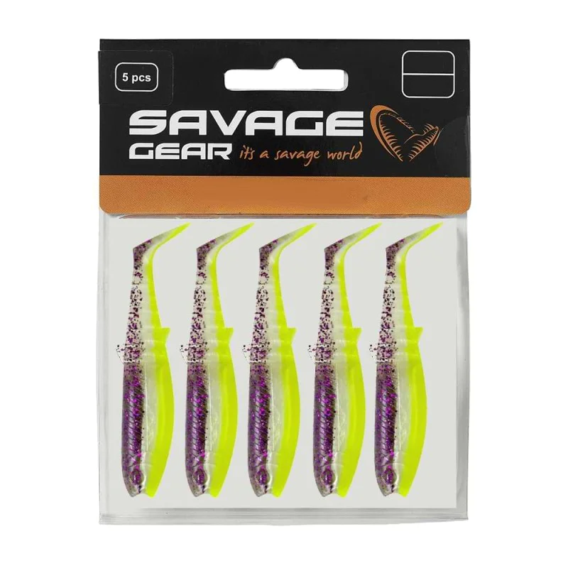 Силиконова примамка SAVAGE GEAR Cannibal Shad 10cm 9g Purple Glitter Bomb 5pcs