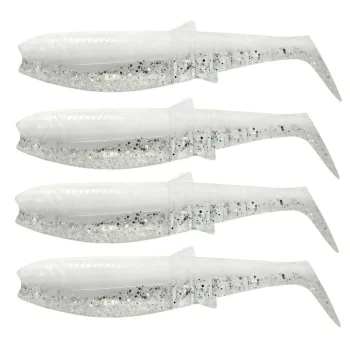 Силиконова примамка SAVAGE GEAR Cannibal Shad 12.5cm 20g White Flash 4pcs