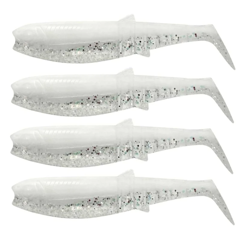 Силиконова примамка SAVAGE GEAR Cannibal Shad 12.5cm 20g White Flash 4pcs