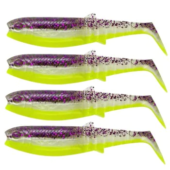 Силиконова примамка SAVAGE GEAR Cannibal Shad 12.5cm 20g Purple Glitter Bomb 4pcs