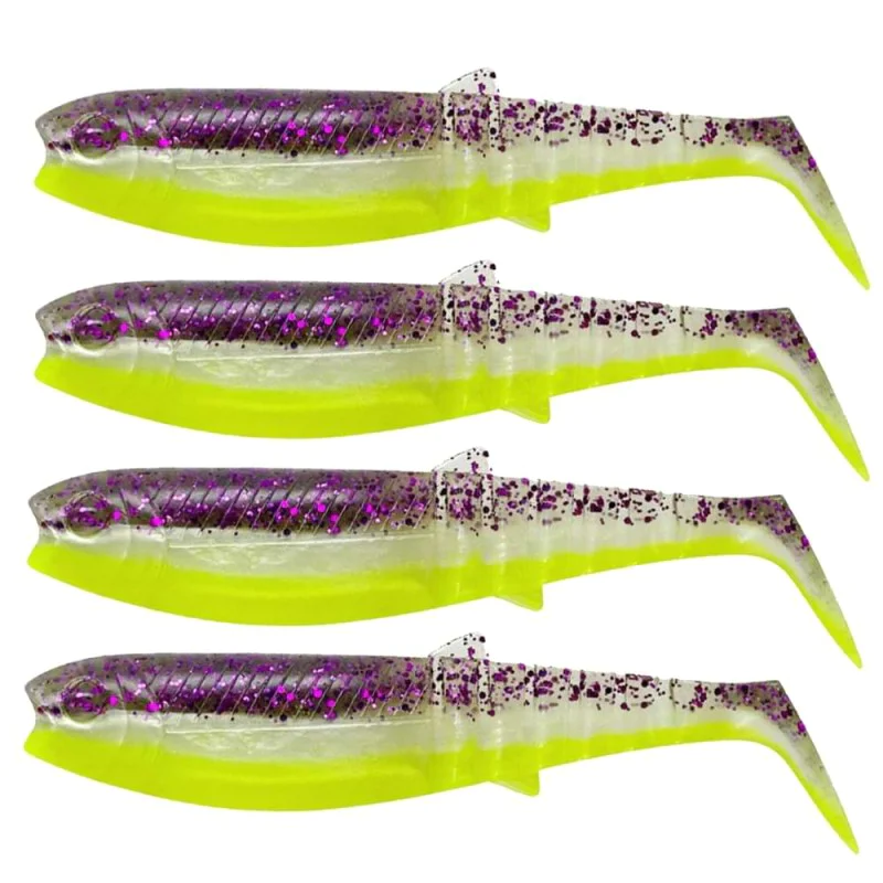 Силиконова примамка SAVAGE GEAR Cannibal Shad 12.5cm 20g Purple Glitter Bomb 4pcs