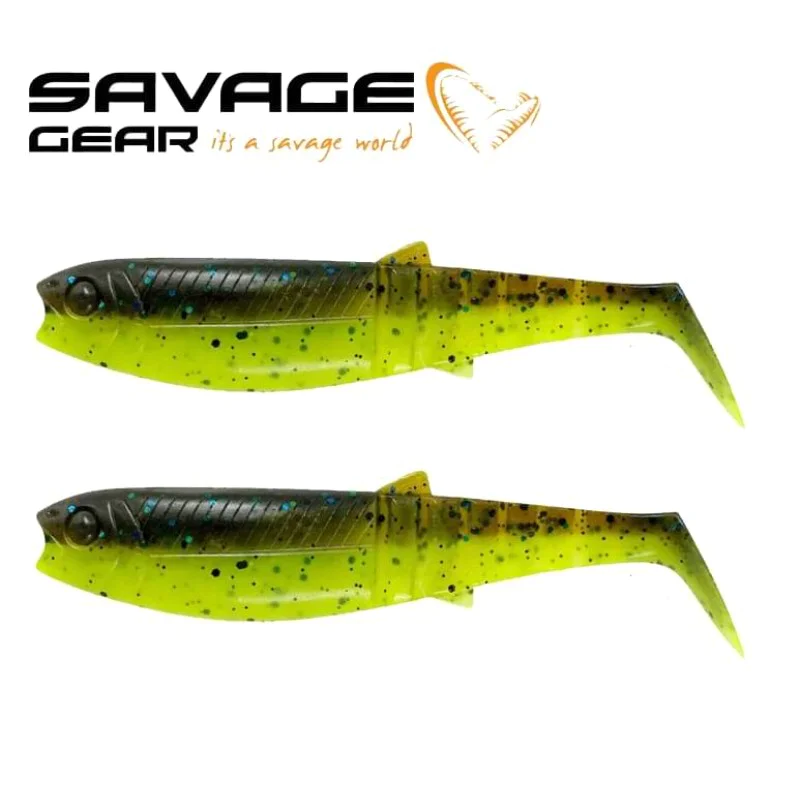 Силиконова примамка SAVAGE GEAR Cannibal Shad 15cm 33g Chartreuse Pumpkin 2pcs