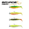 Силиконова примамка SAVAGE GEAR Cannibal Shad 10cm 9g+10g #3/0 Darkwater Mix 4+4pcs