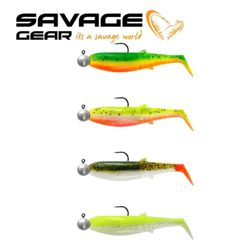 Силиконова примамка SAVAGE GEAR Cannibal Shad 10cm 9g+10g #3/0 Darkwater Mix 4+4pcs
