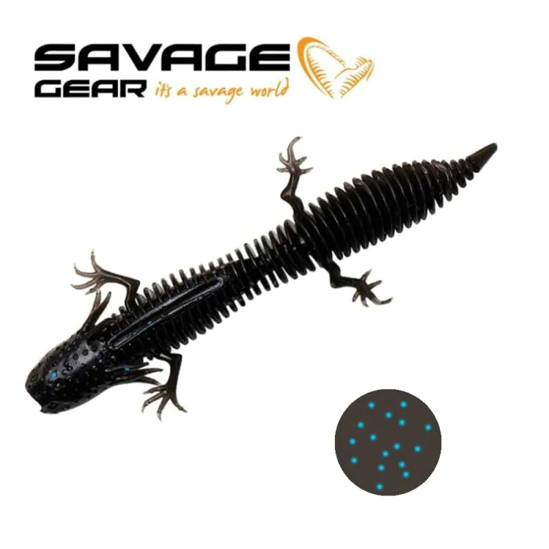 Силиконова примамка SAVAGE GEAR Ned Salamender 7.5cm 3g Floating Black and Blue - 5pcs