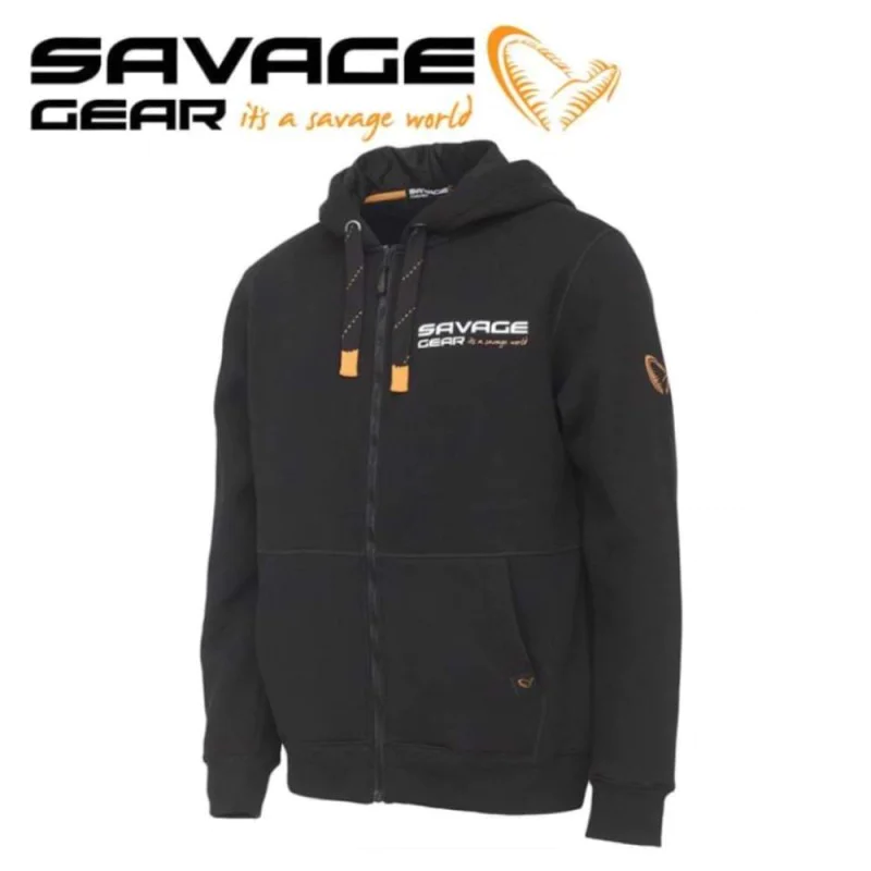 Суитшърт SAVAGE GEAR Urban Zip Hoodie Black Ink
