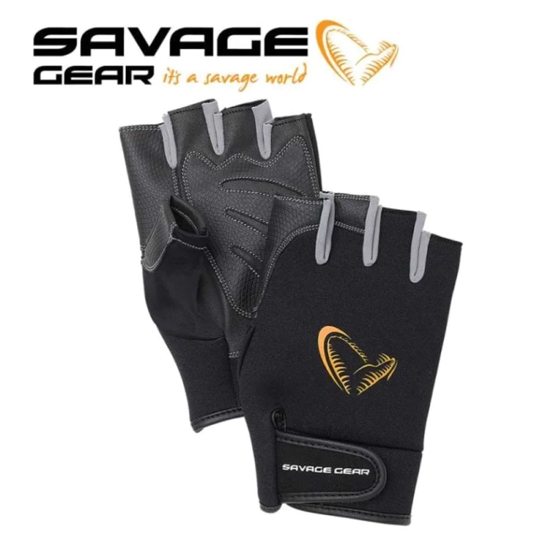 Ръкавици SAVAGE GEAR Neoprene Half Finger Black