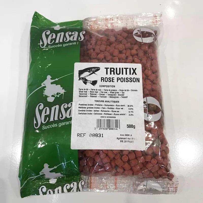 Пелети за пъстърва SENSAS Truitix Rose Poisson 500g