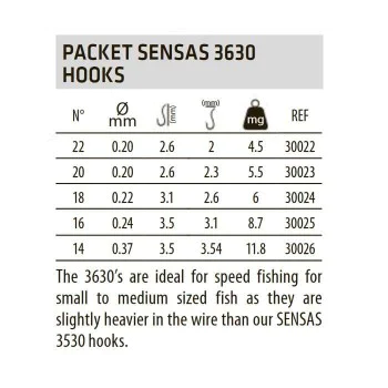 Куки единични SENSAS Hooks 3630 BZ
