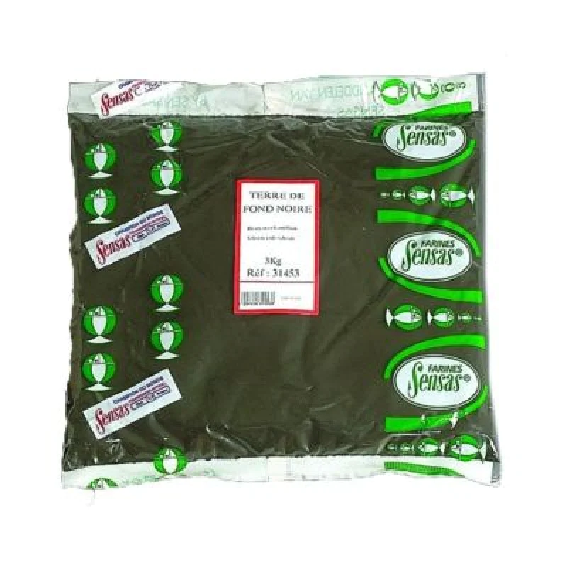 Глина за риболов SENSAS Terre de Fondo Noire 3kg