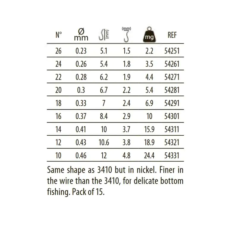 Куки единични SENSAS Hooks 3411 NI