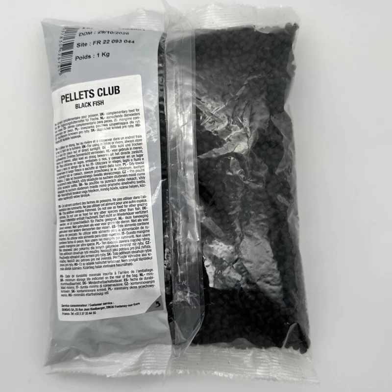 Пелети за хранене SENSAS Pellet Club Black Fish 4mm 1kg