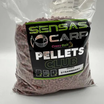 Пелети за хранене SENSAS Pellet Club Strawberry 4mm 1kg