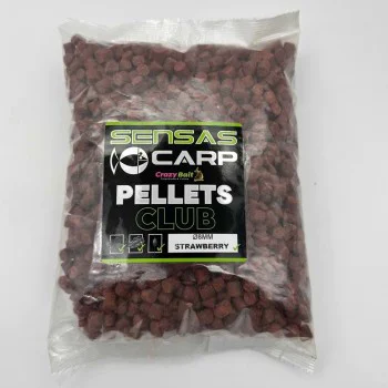 Пелети за хранене SENSAS Pellet Club Strawberry 8mm 1kg