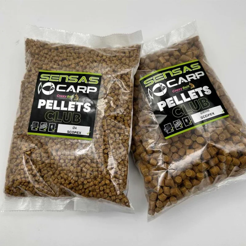 Пелети за хранене SENSAS Pellet Club Scopex 8mm 1kg