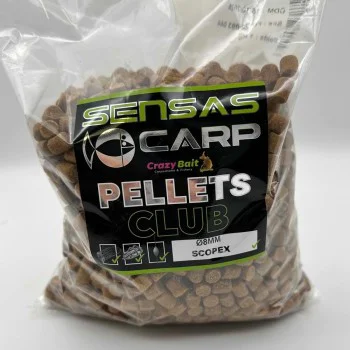 Пелети за хранене SENSAS Pellet Club Scopex 8mm 1kg