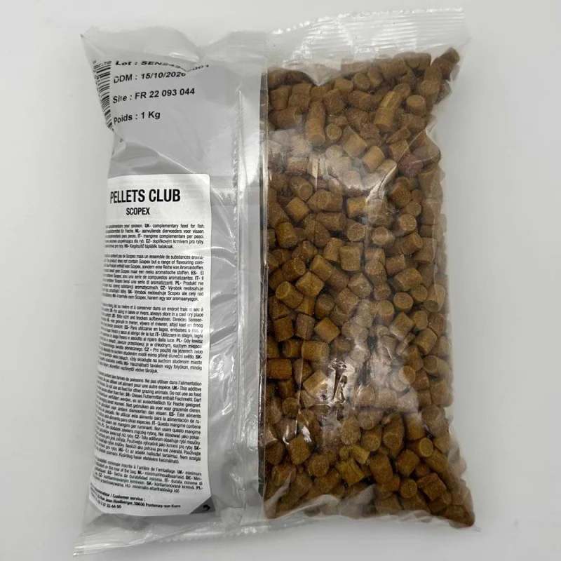 Пелети за хранене SENSAS Pellet Club Scopex 8mm 1kg