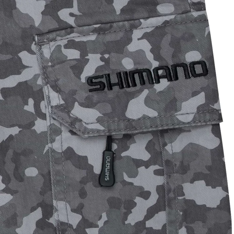 Къси панталони SHIMANO Cargo Shorts Grey Camo