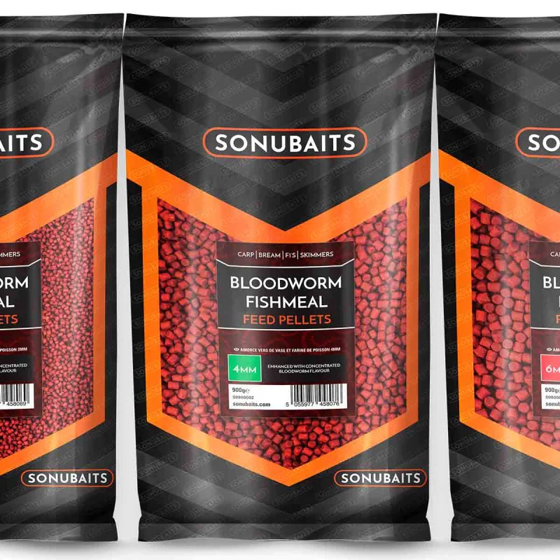 Пелети за хранене SONUBAITS Bloodworm Fishmeal Feed Pellets