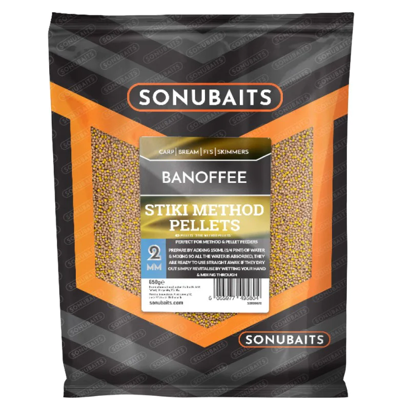 Пелети за метод SONUBAITS Stiki Banofee Method Pellets 2mm